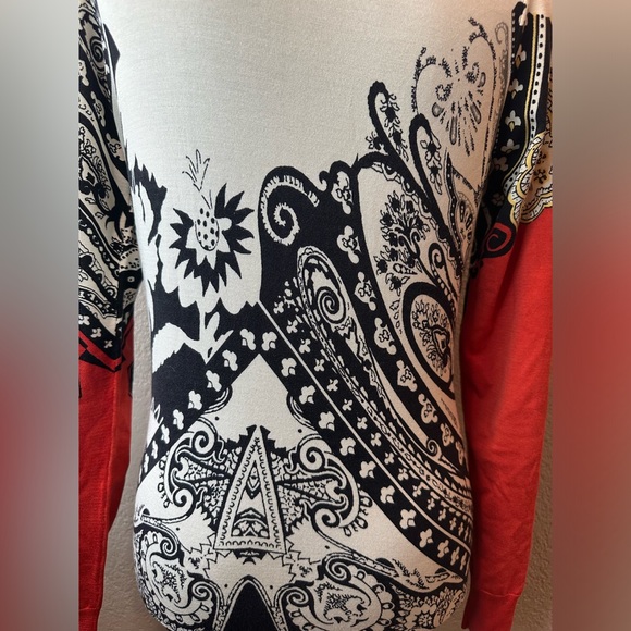 ETRO black, red, and white womens shirt - Picture 5 of 6